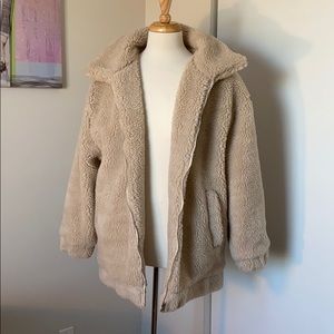 Pretty Little Thing Beige Sherpa Jackets NWT